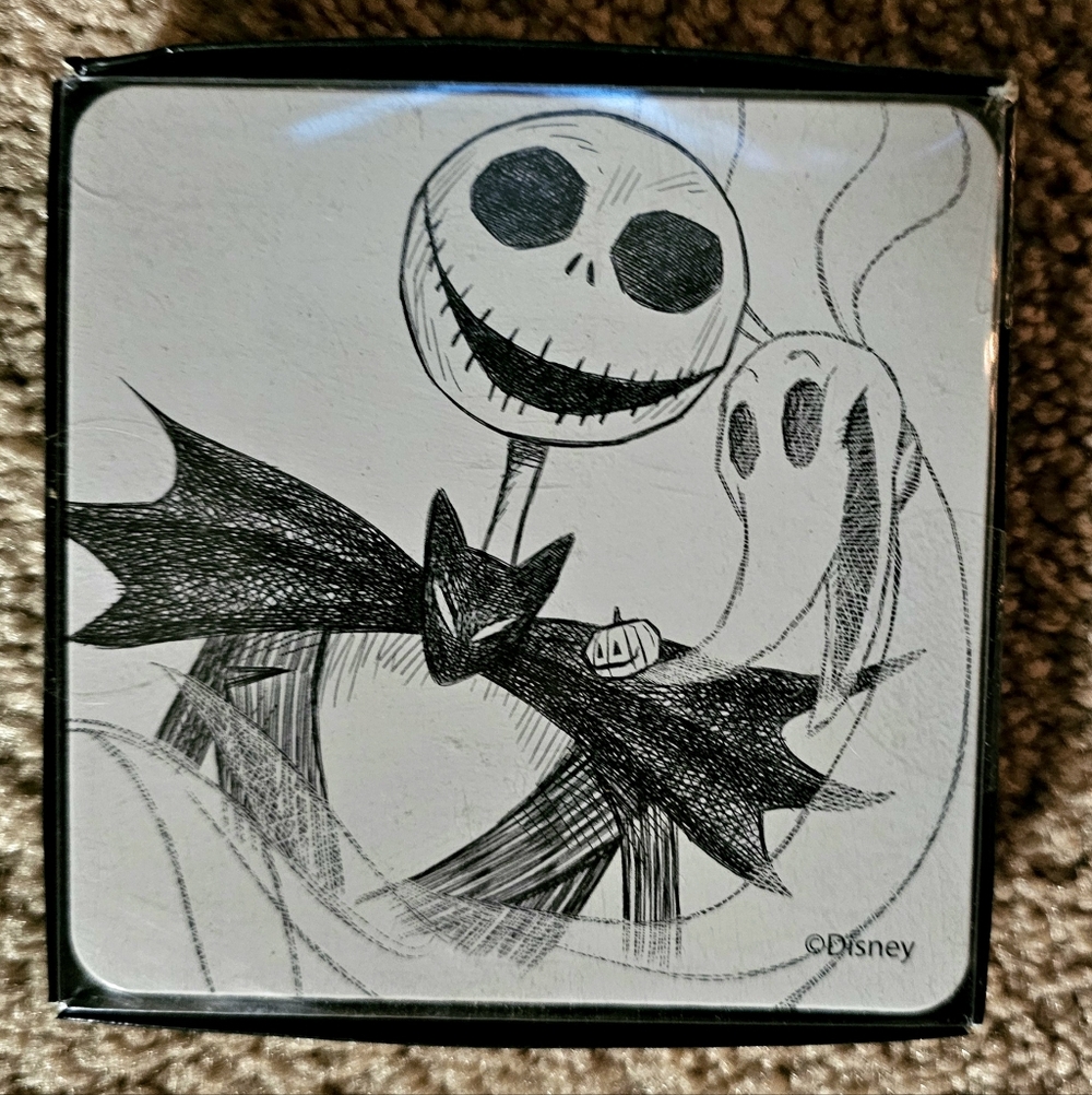 NIGHTMARE BEFORE CHRISTMAS  COASTERS- SET OF 4 Jack Skellington  NWT